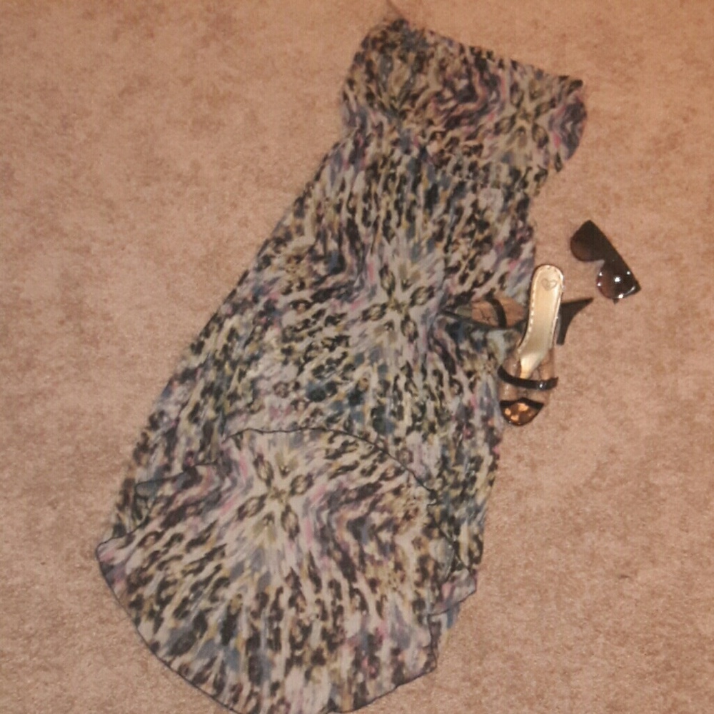 High - Low Animal Print Dress